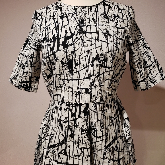 Custom designed peplum top, fully lined - Picture 1 of 7